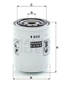 Oljefilter MANN-FILTER W 8010