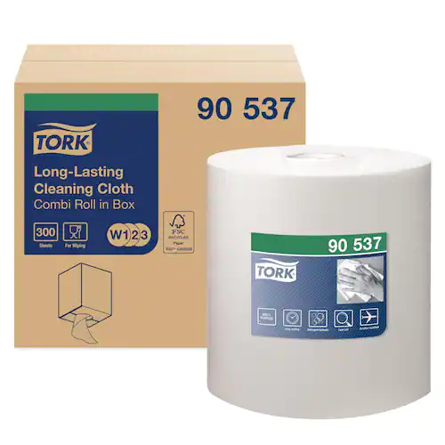 Tork Rengöringsduk Premium W1/W2/W3, engångsbruk, 320 mm x 114 m, vit