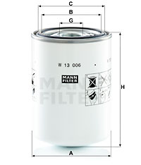 Filter, drifthydraulik MANN-FILTER W 13 006