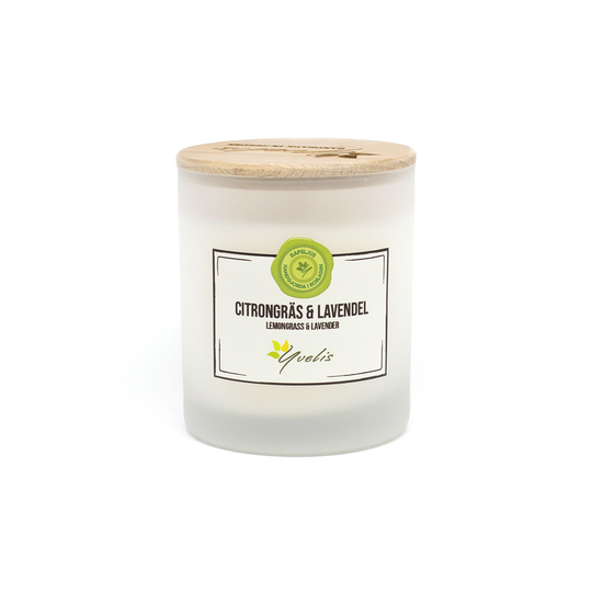 Yvelis Miljövänligt Doftljus Citrongräs & Lavendel Mellan (ca. 180 g)