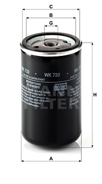 Bränslefilter MANN-FILTER WK 733