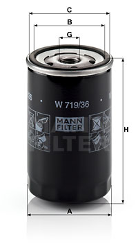 Oljefilter MANN-FILTER W 719/36