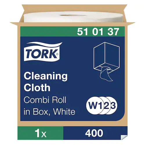 Tork Rengöringsduk Mjuk W1/2/3 vit