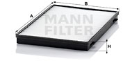 Kupéfilter MANN-FILTER CU 3943