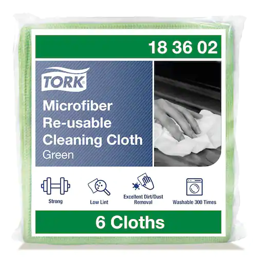 Tork Rengöringsduk mikrofiber grön