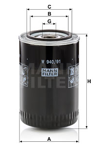 Oljefilter MANN-FILTER W 940/91