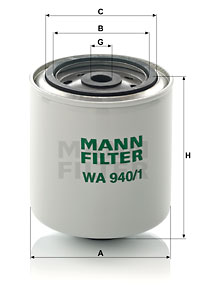 Kylvätskefilter MANN-FILTER WA 940/1