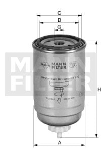 Bränslefilter MANN-FILTER WK 716/2 x