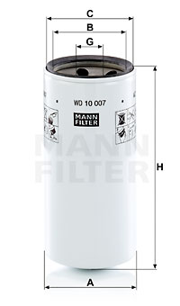 Filter, drifthydraulik MANN-FILTER WD 10 007