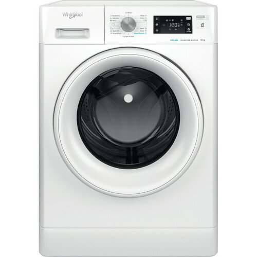 Whirlpool Ffb 8638 Wv Eu Steamcare & 8 Kg Frontmatad Tvättmaskin - Vit