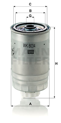 Bränslefilter MANN-FILTER WK 8034