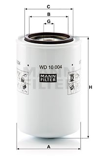 Filter, drifthydraulik MANN-FILTER WD 10 004