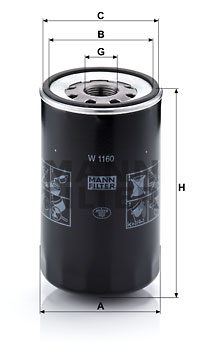 Oljefilter MANN-FILTER W 1160
