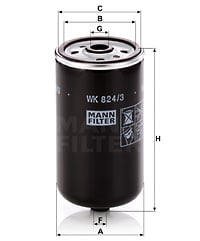 Bränslefilter MANN-FILTER WK 824/3