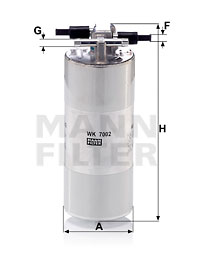 Bränslefilter MANN-FILTER WK 7002