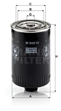 Oljefilter MANN-FILTER W 940/13