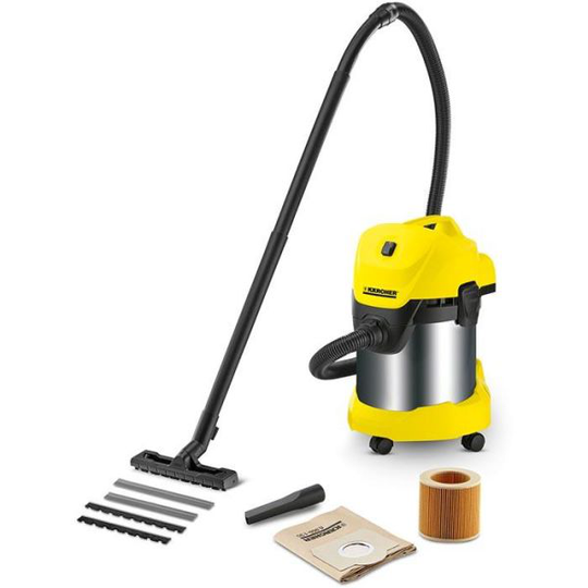 Kärcher WD 3 Premium Grovdammsugare med rostfri behållare, 1000 W