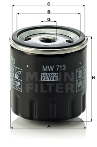 Oljefilter MANN-FILTER MW 713