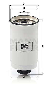 Bränslefilter MANN-FILTER WK 880