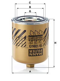 Lufttorkarpatron, kompressorsystem MANN-FILTER TB 1396/3 x