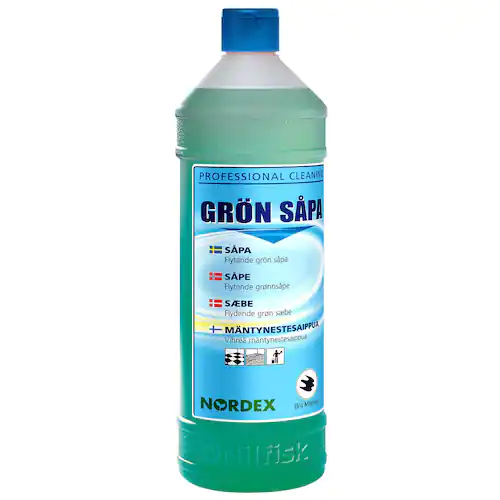 NORDEX Allrengöring Grönsåpa, luktfri, grön, 1l