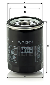 Oljefilter MANN-FILTER W 713/29