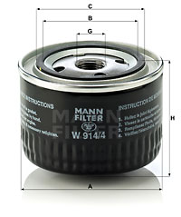 Oljefilter MANN-FILTER W 914/4