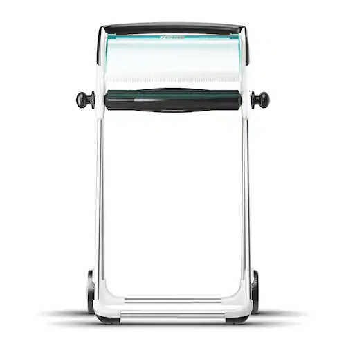Tork Dispenser golvställ W1 Performance, manuellt flyttbar, vit och turkos, 101 x 64,6 x 53 cm