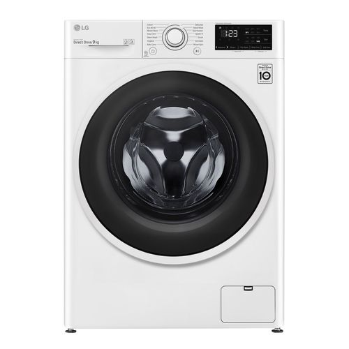 Lg E4wv409n0w Frontmatad Tvättmaskin - Vit