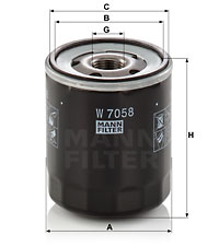 Oljefilter MANN-FILTER W 7058
