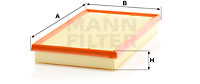 Luftfilter MANN-FILTER C 43 002