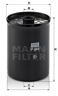 Bränslefilter MANN-FILTER P 945 x
