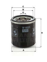 Oljefilter MANN-FILTER W 6021