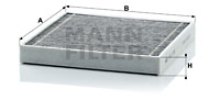 Kupéfilter MANN-FILTER CUK 2339
