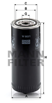 Filter, drifthydraulik MANN-FILTER W 962/1