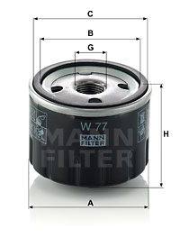 Oljefilter MANN-FILTER W 77