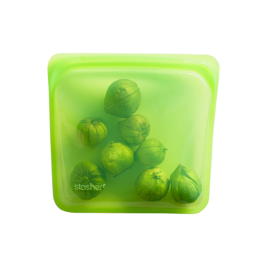 Stasher Bag Återanvändbar Förvaringspåse Silikon - Lime, 18 x 19 cm