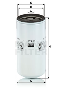 Oljefilter MANN-FILTER WP 12 308