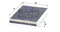 Kupéfilter MANN-FILTER CUK 3780