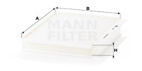 Kupéfilter MANN-FILTER CU 2622