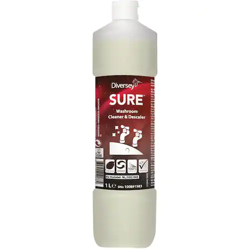 SURE® SURE Badrumsrengöring och avkalkning, växtbaserad och 100 % nedbrytbar, 1 l