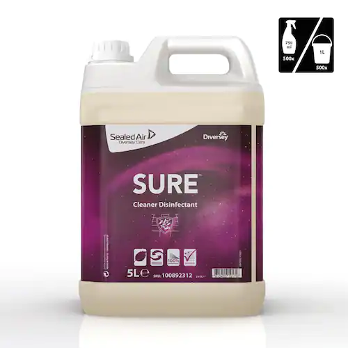 SURE® Desinfektionsmedel, SURE, växtbaserat och 100 % nedbrytbart, 5 l