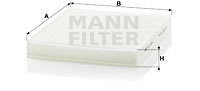 Kupéfilter MANN-FILTER CU 2545