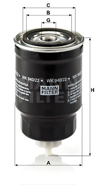 Bränslefilter MANN-FILTER WK 940/22