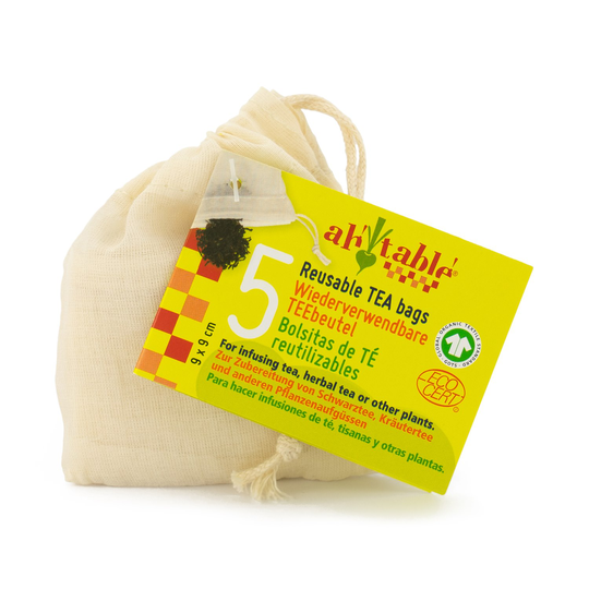 Ah! Table! Ekologisk & Återanvändbar Tepåse, 5-pack