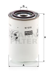 Filter, drifthydraulik MANN-FILTER W 1019