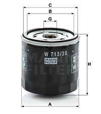 Oljefilter MANN-FILTER W 713/36