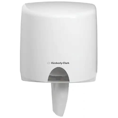 Aquarius (Kimberly-Clark) Dispenser för rengöringsservetter, centrummatad rulle, plast, vit