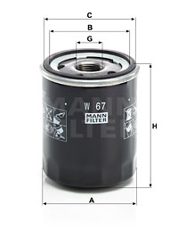 Oljefilter MANN-FILTER W 67