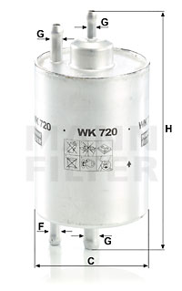 Bränslefilter MANN-FILTER WK 720